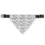 Black And White Snowman Pattern Print Over The Collar Dog Bandana
