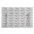 Black And White Snowman Pattern Print Placemat
