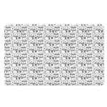 Black And White Snowman Pattern Print Polyester Doormat