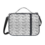 Black And White Snowman Pattern Print Shoulder Strap Bible Bag