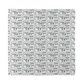 Black And White Snowman Pattern Print Silk Bandana