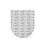Black And White Snowman Pattern Print Toilet Lid Cover