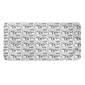 Black And White Snowman Pattern Print Towel