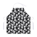 Black And White Soccer Ball Print Adjustable Apron