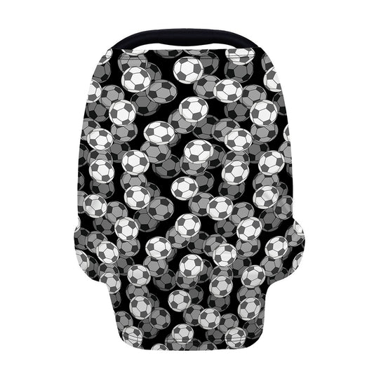 Black And White Soccer Ball Print Baby Seat Cover