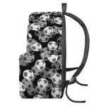 Black And White Soccer Ball Print Backpack