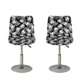Black And White Soccer Ball Print Bar Stool Covers