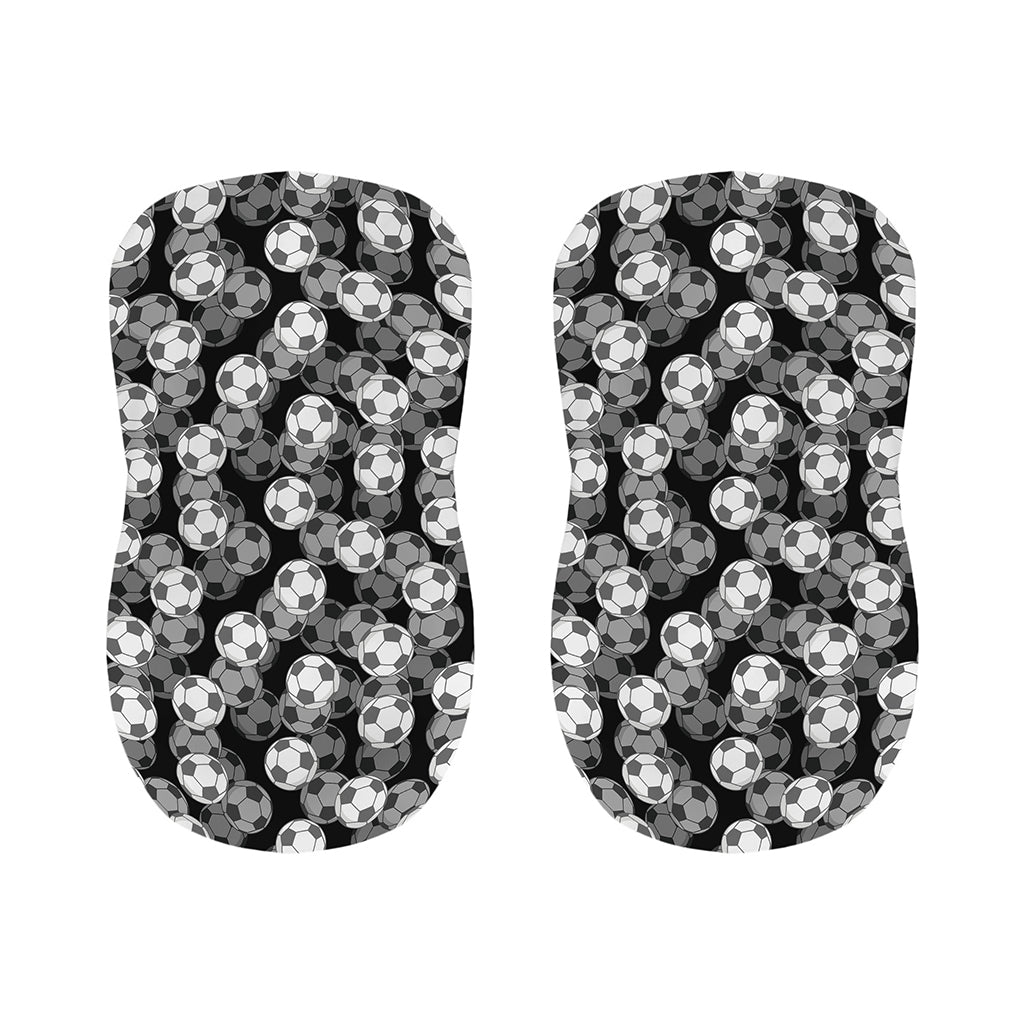Black And White Soccer Ball Print Bar Stool Covers