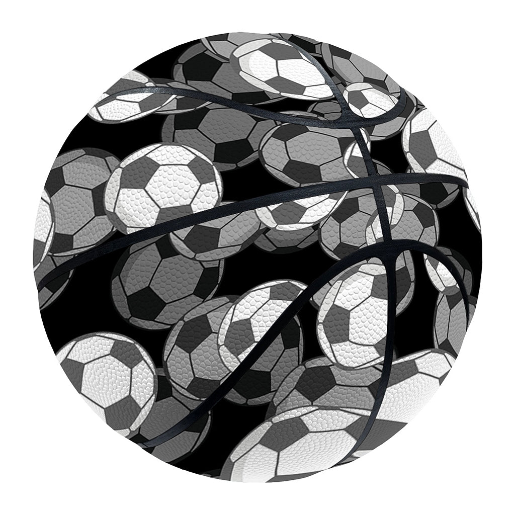 Black And White Soccer Ball Print Basketball