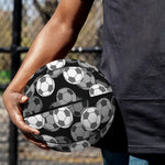 Black And White Soccer Ball Print Basketball