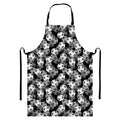 Black And White Soccer Ball Print Bib Apron With Pocket