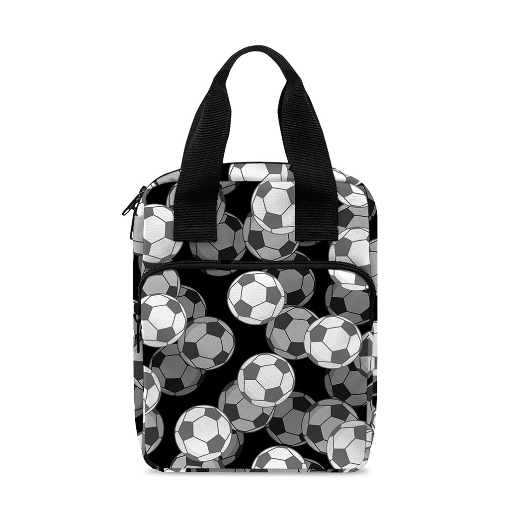 Black And White Soccer Ball Print Bible Tote Bag