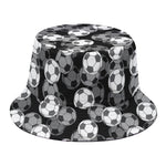 Black And White Soccer Ball Print Bucket Hat
