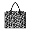 Black And White Soccer Ball Print Canvas Tote Bag