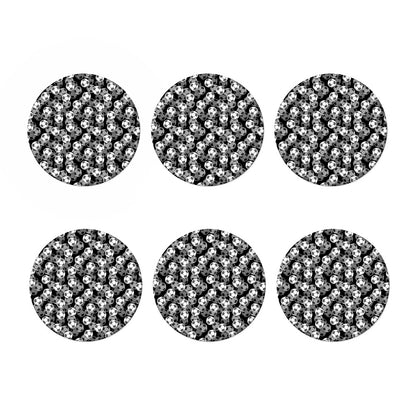 Black And White Soccer Ball Print Coaster Set