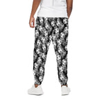 Black And White Soccer Ball Print Cotton Pants