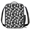 Black And White Soccer Ball Print Crossbody Lunch Bag