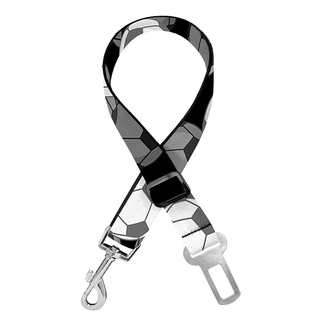 Black And White Soccer Ball Print Dog Seat Belt