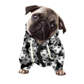 Black And White Soccer Ball Print Dog Zip Up Hoodie