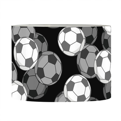 Black And White Soccer Ball Print Drum Lamp Shade