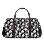 Black And White Soccer Ball Print Duffle Bag