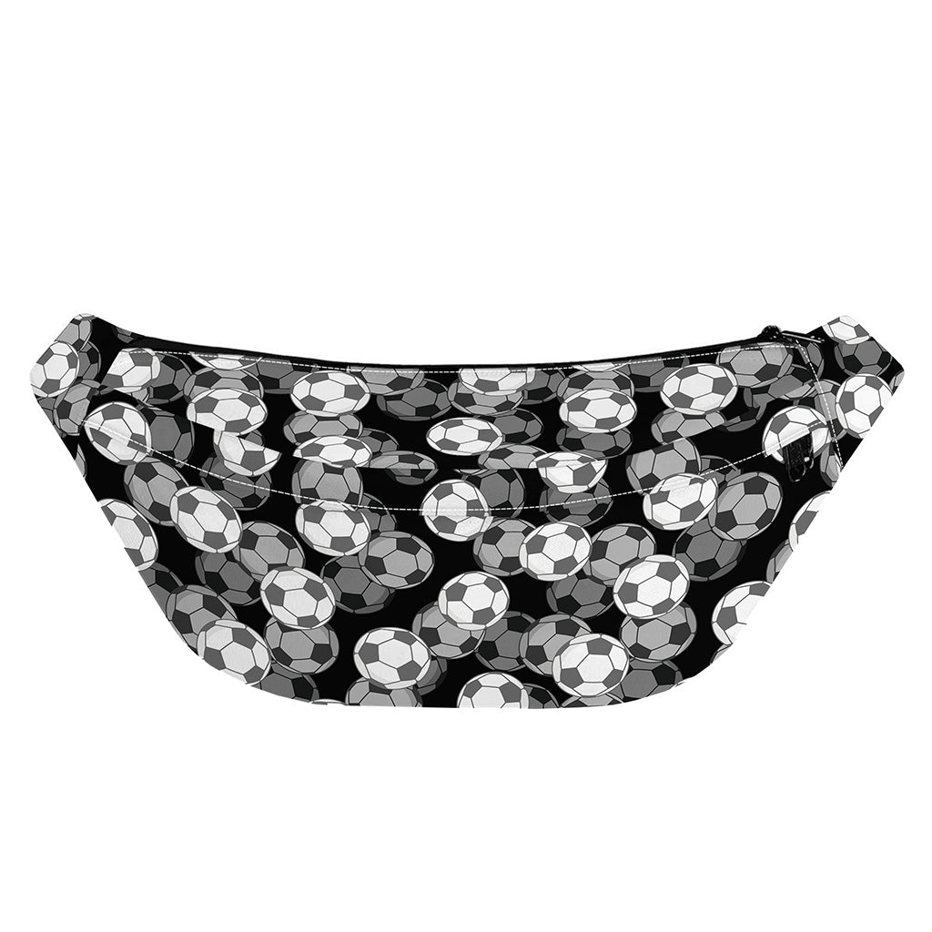 Black And White Soccer Ball Print Fanny Pack
