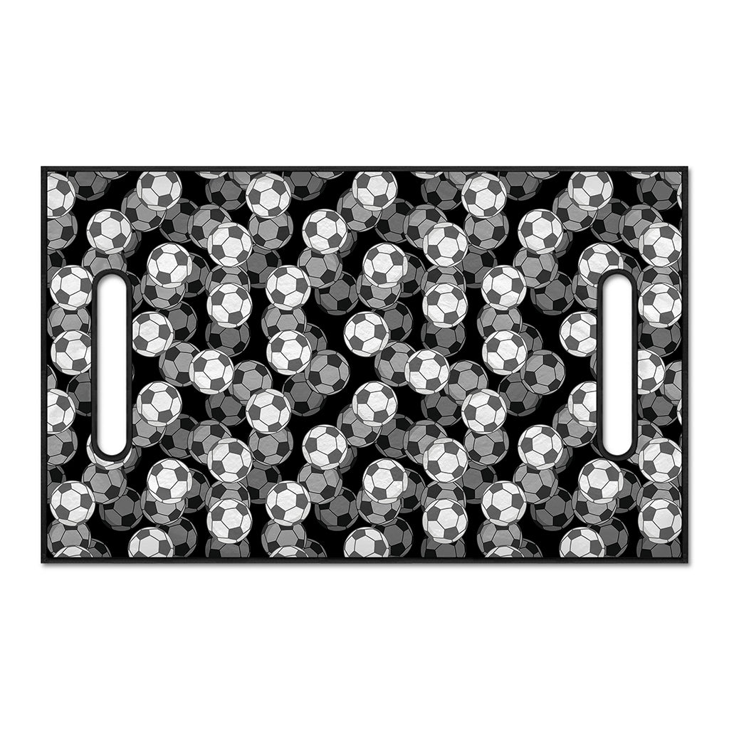Black And White Soccer Ball Print Golf Cart Seat Cover