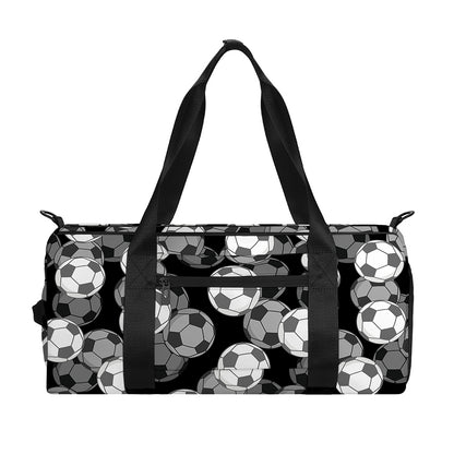 Black And White Soccer Ball Print Gym Bag