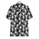 Black And White Soccer Ball Print Hawaiian Shirt