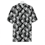Black And White Soccer Ball Print Hawaiian Shirt
