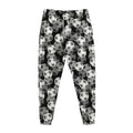 Black And White Soccer Ball Print Jogger Pants