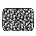 Black And White Soccer Ball Print Laptop Sleeve