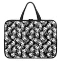 Black And White Soccer Ball Print Laptop Sleeve With Handle