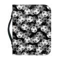 Black And White Soccer Ball Print Leather Bible Cover