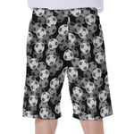 Black And White Soccer Ball Print Men's Beach Shorts