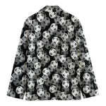 Black And White Soccer Ball Print Men's Blazer