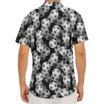 Black And White Soccer Ball Print Men's Deep V-Neck Shirt