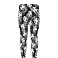 Black And White Soccer Ball Print Men's Leggings