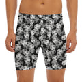 Black And White Soccer Ball Print Men's Long Boxer Briefs