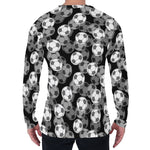 Black And White Soccer Ball Print Men's Long Sleeve T-Shirt