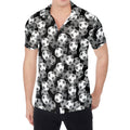 Black And White Soccer Ball Print Men's Shirt