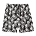 Black And White Soccer Ball Print Men's Swim Trunks
