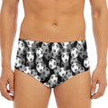 Black And White Soccer Ball Print Men's Triangle Swim Briefs