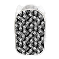 Black And White Soccer Ball Print Mesh Laundry Hamper