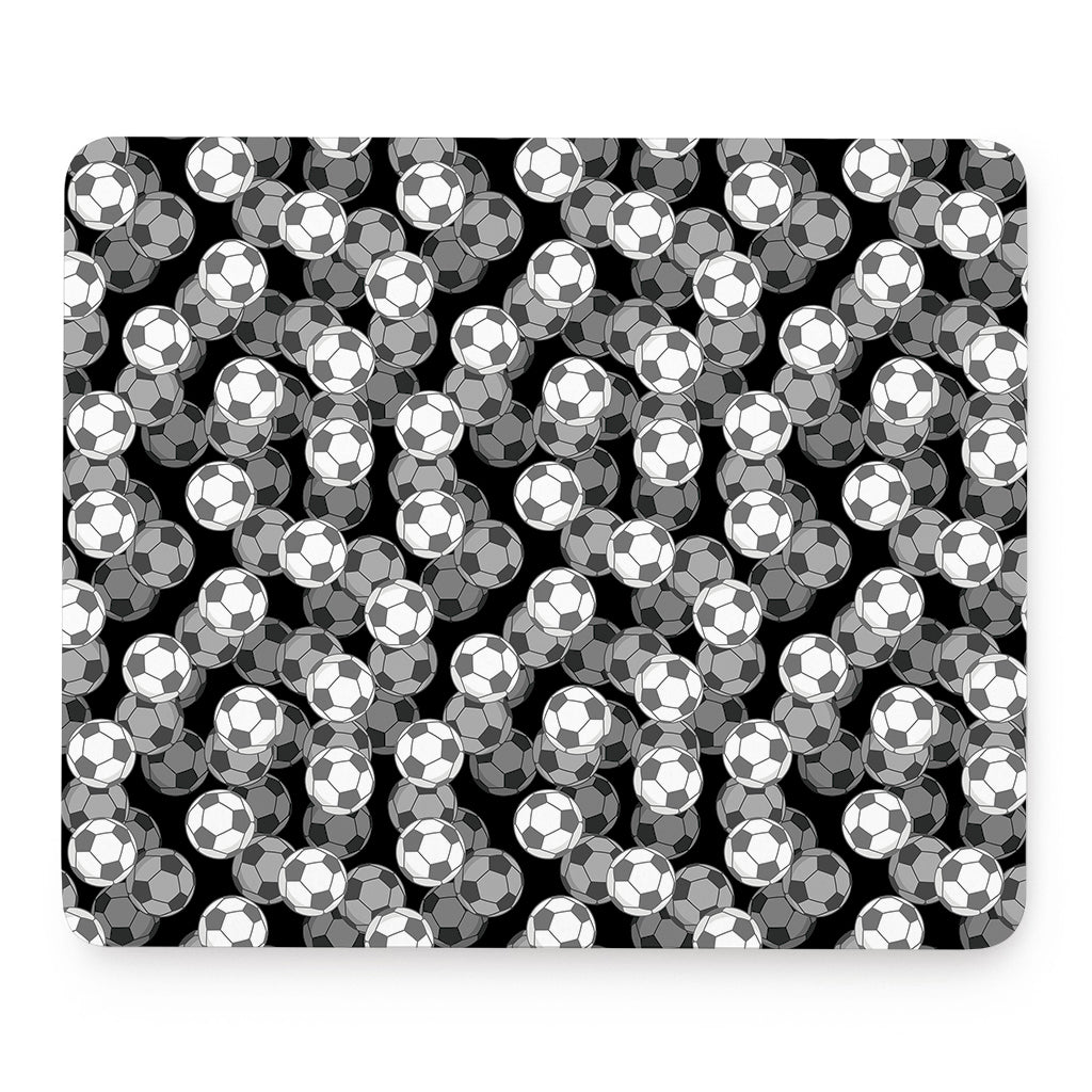 Black And White Soccer Ball Print Mouse Pad