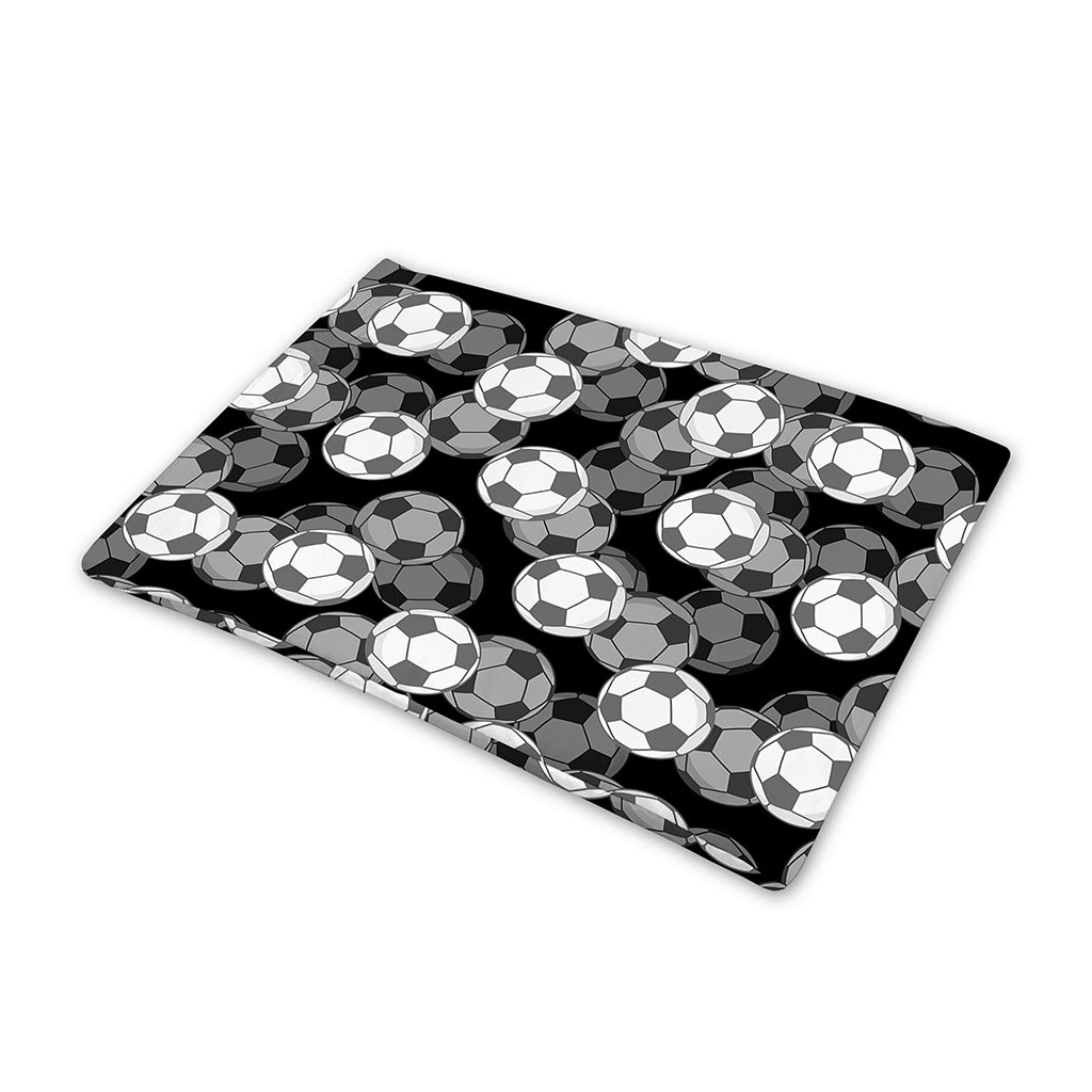 Black And White Soccer Ball Print Pet Cooling Mat Cover