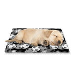Black And White Soccer Ball Print Pet Cooling Mat Cover