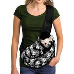 Black And White Soccer Ball Print Pet Sling Carrier