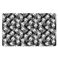 Black And White Soccer Ball Print Polyester Doormat