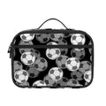 Black And White Soccer Ball Print Portable Lunch Bag